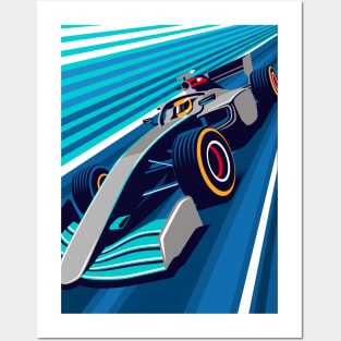 Gray Car - Racing Team Posters and Art